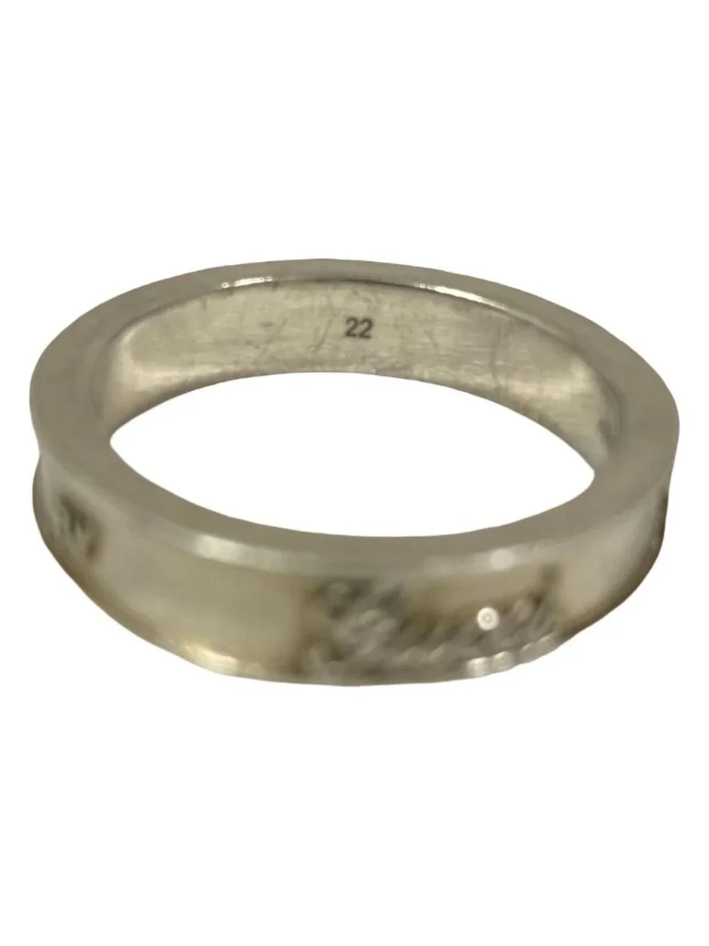 Gucci Interlocking Script Logo Ring 925 22 Silver